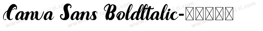 Canva Sans Boldltalic字体转换